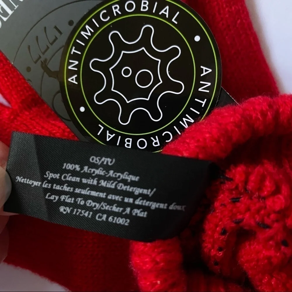 Fownes Brothers red knit antimicrobial touchscreen gloves from Nordstrom